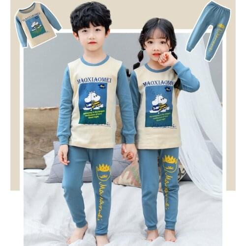 2Pcs Children Pajamas Suit Boys Girls Pijama Sleepwear Toddler Baby Boy Bottom Tops&Pants Kids Pyjamas Home Suit Winter outfits