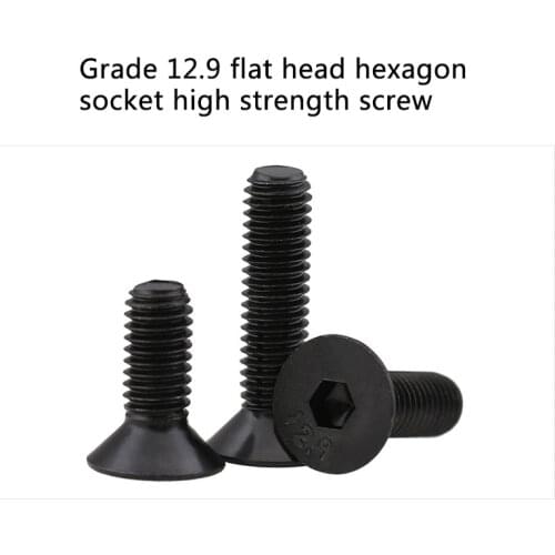 20pcs 12.9 grade high strength M3 countersunk flat head hexagon socket screw bolt for hsp vrx racing ftx rc cars