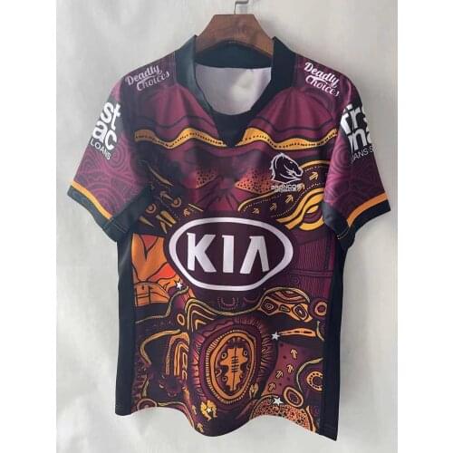 2021 BRISBANE BRONCOS INDIGENOUS RUGBY JERSEY size S-M-L-XL-XXL-3XL-4XL-5XL