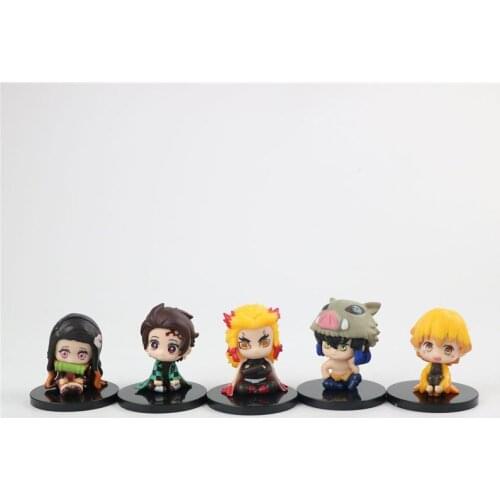 5pcs/lot Anime Demon Slayer:Kimetsu No Yaiba Kamado Cute PVC Action Figure Toys