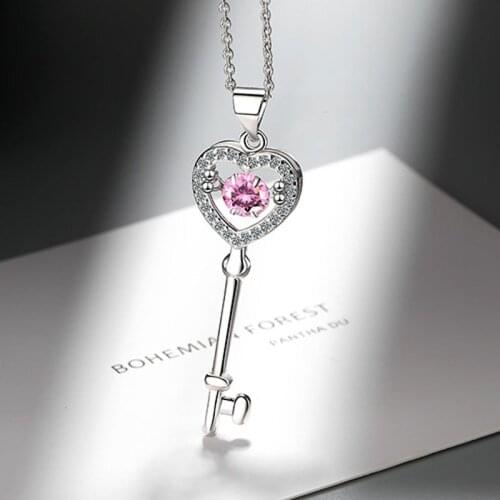 Fashion female collares clavicle chain Love Heart geometry Dancing crown pendant Necklace for Women Wedding Jewelry Gift kolye