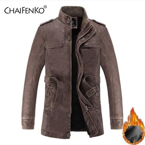 CHAIFENKO Men's Faux Leather Jackets