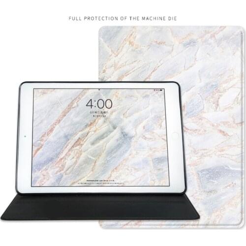For Ipad Pro 11 Mini 4 5 Air 3 4 Case 2020 Ultra-thin Anti-drop Shell Magnetic Marble Pattern Minimalist Style Protective Cover