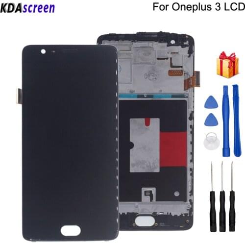 For Oneplus 3 Three A3000 A3003 LCD Display Touch Screen With Frame Digitizer For Oneplus 3T A3010 Screen LCD Display