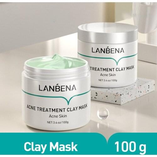 LANBENA Acne Treatment Clay Mask Acne Skin Deep Cleansing Remove Chronic Acnes Grease Completely Oil Controlling Firming Pores
