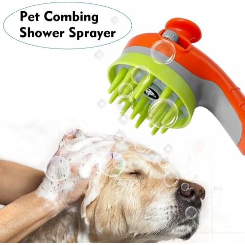 Pet Shower Head Bath Brush Dogs Cats Shower Comb Pet Washing Supply Accessories Sprinkler Animal Dog Wash Massage Shower