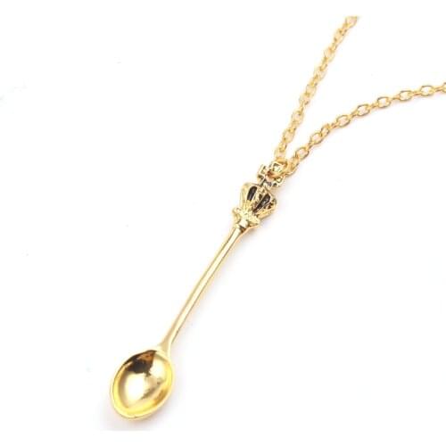 Newest Snuff Snorter Sniffer Powder Spoon Portable Necklace Wax Scoop Hookah Shisha Herb Smoking Pipe crown mini teapot Accessor