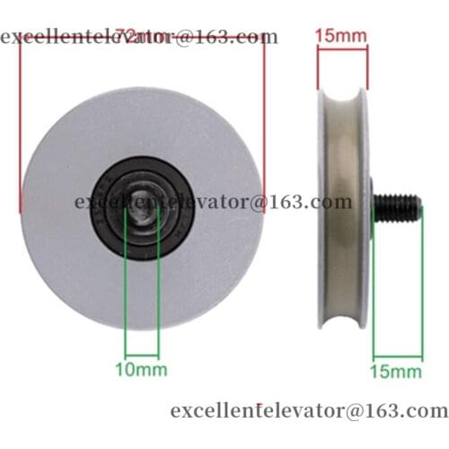 OD72mm W15mm Bearing 6202 72*15*6202 Elevator Door Hanger Roller 72x15x6202 Use for Mitsubish 1 Pack=10 Pieces