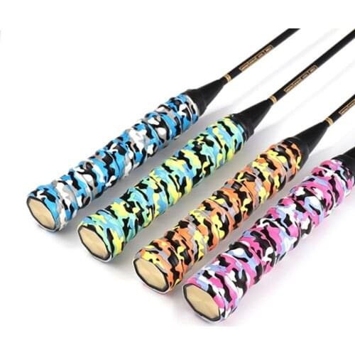 Outdoor Sports Camouflage Tennis Badminton Racket Grip Anti-Skid Sweat Absorbent Tape Overgrip Fishing Rods Sweatband