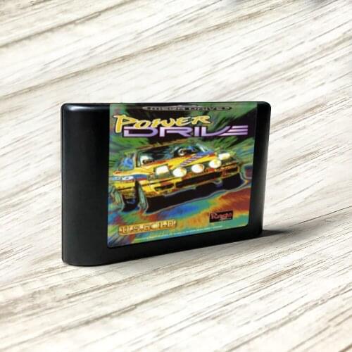 Power Drive - EUR Label Flashkit MD Electroless Gold PCB Card for Sega Genesis Megadrive Video Game Console