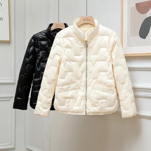 SEDUTMO Winter Ultra Light Thin Duck Down Jacket Womens Short Casual Coat Autumn Slim Puffer Outwear ED1515