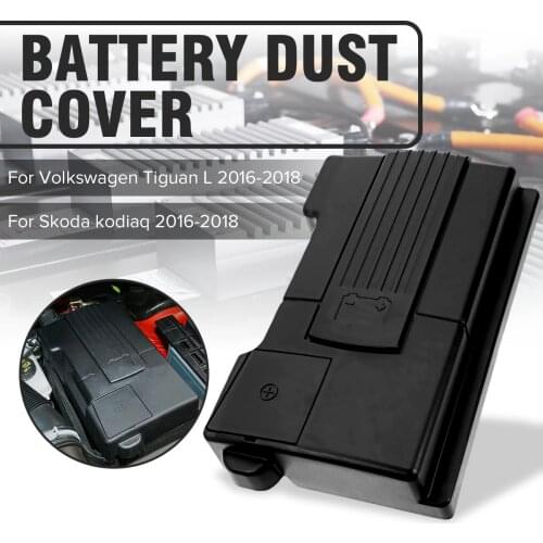 Engine Battery Dustproof Negative Electrode Waterproof Protective Cover for Skoda Kodiaq Octavia 5E A7 VW Tiguan L 2016 - 2019