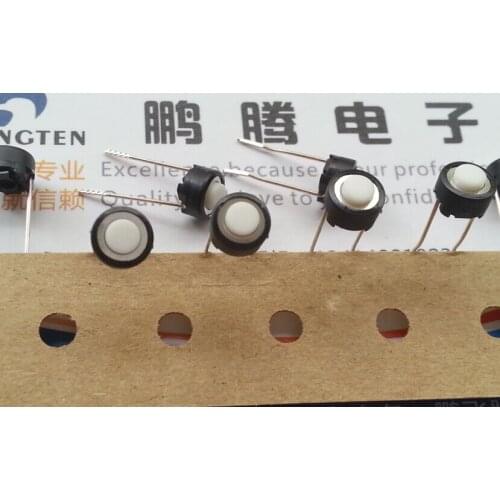 20PCS/lot SKRGABD010 Japanese original ALPS touch switch 6*6*4.3mm in-line 2-pin button micro-movement white round