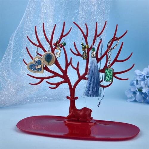Antler Tree Jewelry Hanging Organizer Rack Earrings Necklace Ring Display Stand Tree-Shaped Jewelry Storage Box