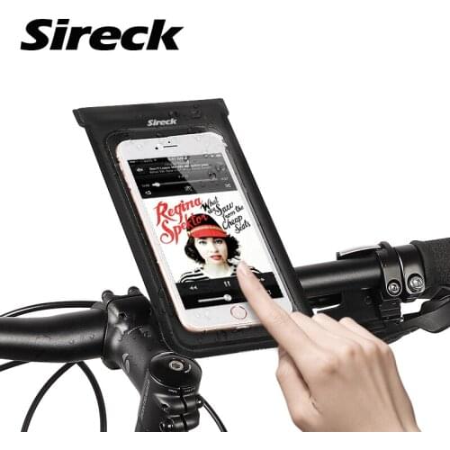 Sireck 6.0" Touchscreen Phone Case Stand Bike Bag Mountain Road PVC Waterproof Bicycle Bag Handlebar Stand Cycling Handlebar Bag