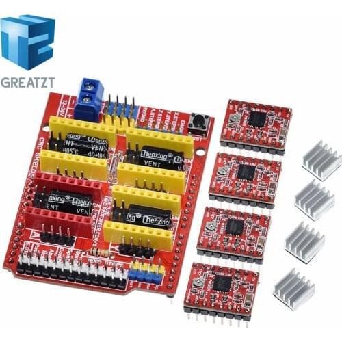 GREATZT New cnc shield v3 engraving machine / 3D Printer / + 4pcs A4988 driver expansion board