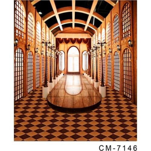 Golden Palace Vinyl Backdrop for Photography 200x300cm Photo Background Cloth Digital Printed Wedding Photo Studio Props