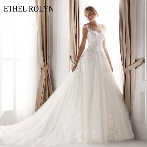 ETHEL ROLYN Off the Shoulder Wedding Dress 2021 Beading Appliques A-Line Wedding Gowns Vestido De Noiva