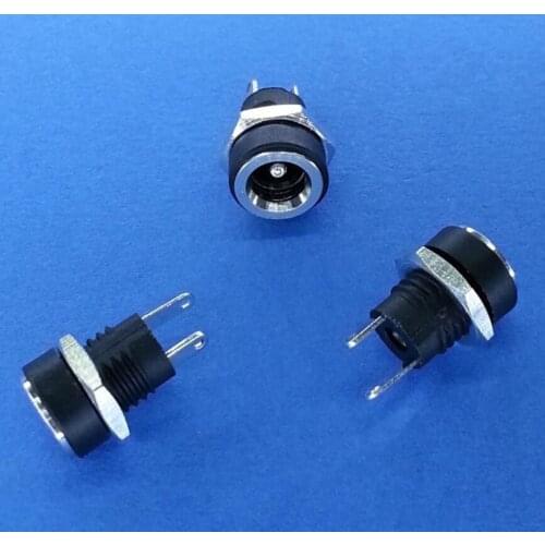 100PCSX Copper 5.5mm X 2.1mm DC Power supply Jack Socket Power Charger Plug Panel