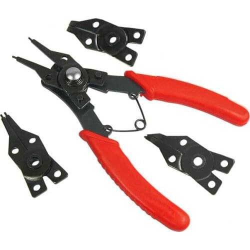 4 in 1 Flexible Head Circlip Plier Snap Ring Pliers Circlip Combination Retaining Clip Hand Tool Set