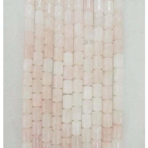 Wholesale Natural pink crystal cylinder Beads Natural stone tube beads cylinder beads 14mm*10mm 50pcs for jewelry accessories
