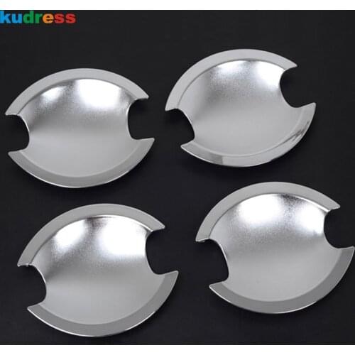 For Mitsubishi Outlander 2010 2011 2012 ABS Chrome Side Door Handle Bowl Cover Trim Sticker Car Styling Accessories 4pcs/set