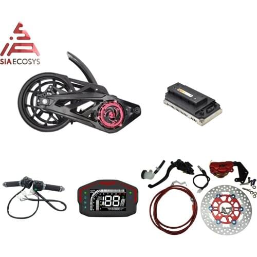 QS Motor 138 3kw 5kw 72V 100KPH Mid Drive Motor 12inch Assembly Kits With EM150SP Controller aAnd Z6 Throttle For E-Motorcycle