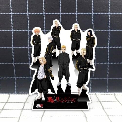 Japanese Anime Tokyo Revengers Group Figures Acrylic Stand Sano Manjiro Desk Model Table Plate Action Animation Decoration