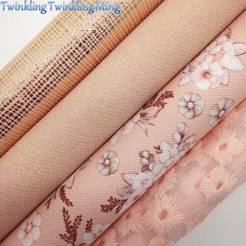 Metallic Synthetic leather, Unicorn Printed Faux Fabric Sheets For Bow A4 21x29CM Twinkling Ming XM019K