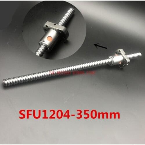2021 Limited Linear Rail AXK Cnc Router Parts New C7 Rolled Ballscrew Sfu1204 350mm Total Long For Cnc Parts No End Machined
