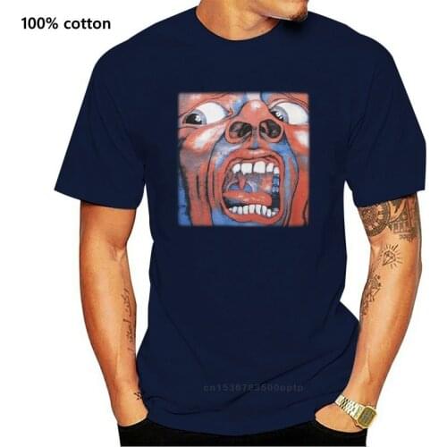 King Crimson MenIn The Court Of The Crimson King T Shirt Black Fashion MenT Shirts