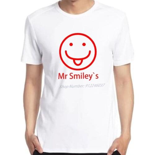 Mr Smileys Agraphic tee short sleeve t-shirts merican Beauty Movie Sam Mendes Kevin Spacey Retro Oversized t-shirt Men clothing