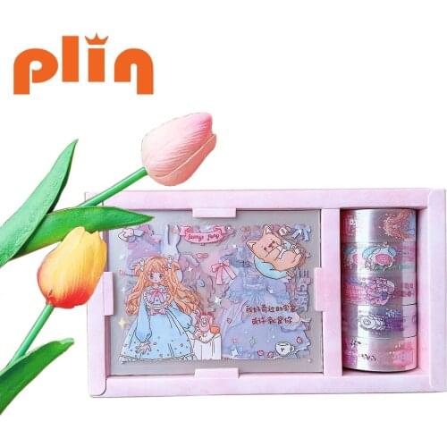 Cute Cartoon Sticker Combination Multi-color Washi Scrapbooking Decorative Adhesive Tapes Paper Japanese Stationery For Gifts