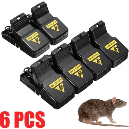 Plastic Reusable Mouse Traps Mouse Mice Rodent Bait Rat Trap Snap Catcher Safety 6Pcs/set Home Garden Pest Control