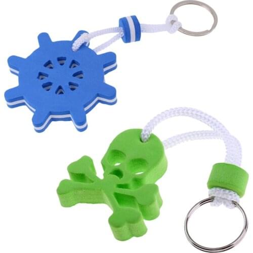 Portable 2Pcs Foam Floating Key Chain Fishing Boat Buoy Marine Kayak Canoe