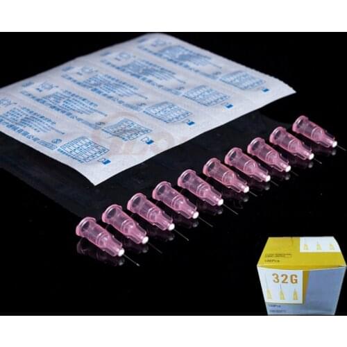 Needle Piercing Transparent Syringe Injection glue Clear Tip Cap ForPharmaceutical injection needle 32G 4mm Tool Gauge