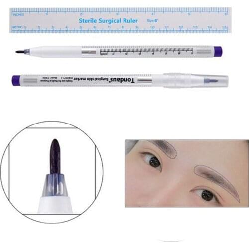 10PCS Manual eyebrow tattoo pen permanent makeup eyebrow pen microblading pen Tattoo Piercing Scribe skin marker pen for make up