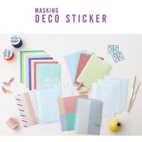Seeso sticker masking deco paper kawaii diary stickers, 24 sheets different designs/DIY decoration /Wholesale