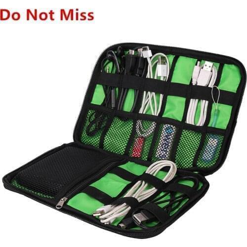 Gadget Organizer USB Cable Storage Bag Travel Digital Electronic Accessories Pouch Case USB Charger Power Bank Holder Kit Bag