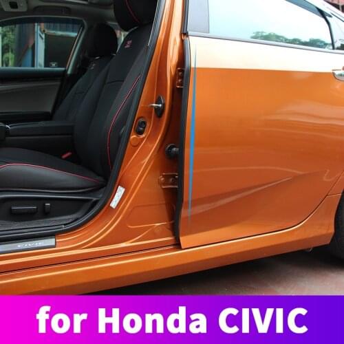 Door gap seal sound insulation strip silencer decoration modification For Honda Civic 10th 2016 2017 2018 2019 Car Accessories