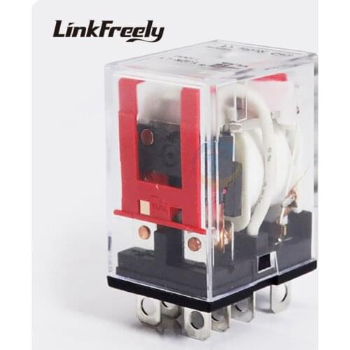 YJ2N-LY Mini Middle Electromagnetic Relay 2NO+2NC Wide 8 Pins 12VDC 24VDC 110VAC 220VAC Relay Replacement of LY2NJ JQX-13F