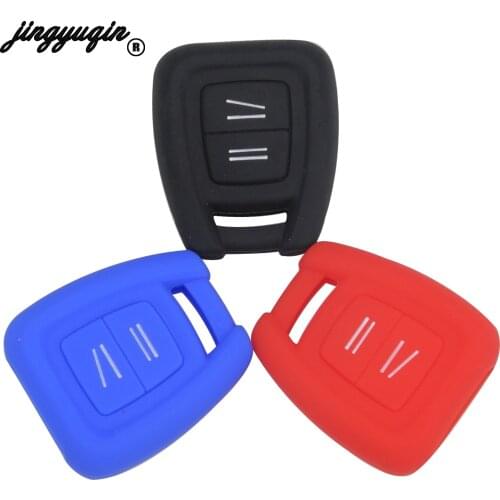 Jingyuqin 2 Button Silicone Car Key Case Remote Protect Cover For Vauxhall Opel Holden Astra Zafira Vectra Tigra Omega Signum