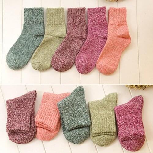 Winter Socks Retro National Wind Socks Thickening Warm Rabbit Wool Women Socks Outdoor Cold Resistance