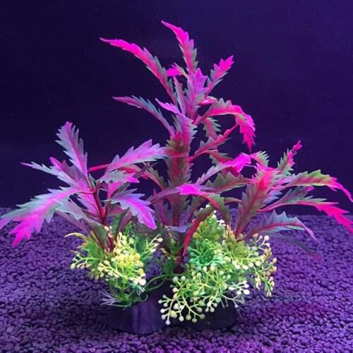 1pc Aquarium Artificial Aquatic Plants Plastic Simulation Water Grass Decoration Brightly Colored Fish Tank Landscape Ornament