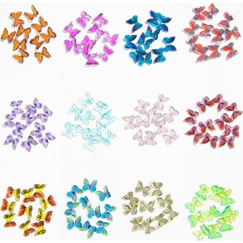 20Pcs 8mm Nail Art Butterfly Japanese-Style Net Red Three-dimensional 20PCS Resin Butterfly Nail Supply,3D Nail Art Supplies