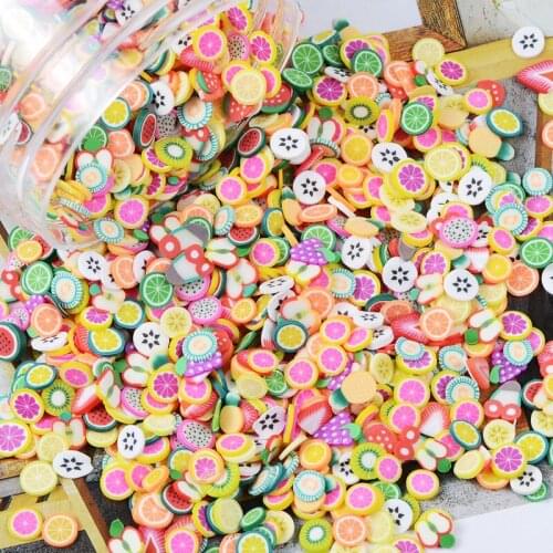 9packs 180g Assorted Slime Slices DIY Crafts Decorations Fruit Slices Slime Making Supplies For Soft Clay Nail Art