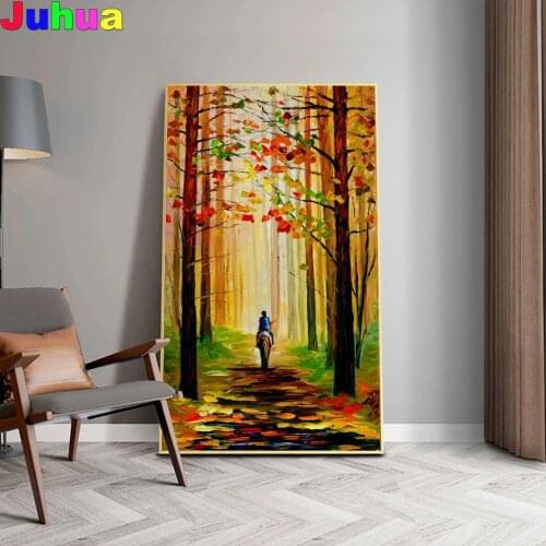 Walk On forest path DIY diamond painting,full,square,round landscape tree diamond embroidery mosaic diamond stitch home decor