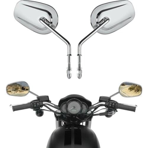 Motorcycle 8mm Rearview Side Mirrors For Harley Road King Fatboy Touring XL 883