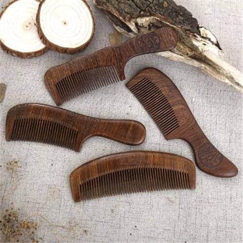 CGNProfessional Health Care Comb Anti-static Massage Sandalwood Wood Comb Handmade Beauty Hair Brush Wedding Gift Freeshipping