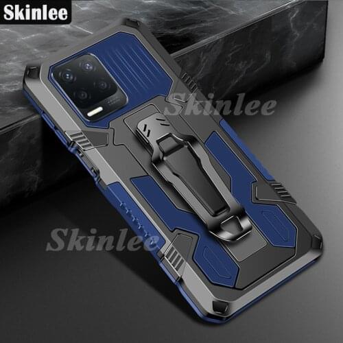 Skinlee Case For Realme Narzo 30 5G Shockproof Armor Case Magnetism Bracket Back Clip Phone Cover For Realme Narzo 30A Cover